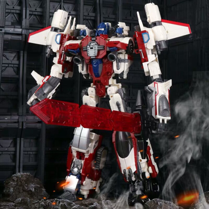 变形金刚玩具威将武魂计算王白色版五合体礼盒...