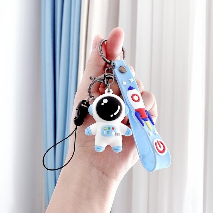 卡通太空人宇航员手机挂绳u盘钥匙挂饰情侣包...