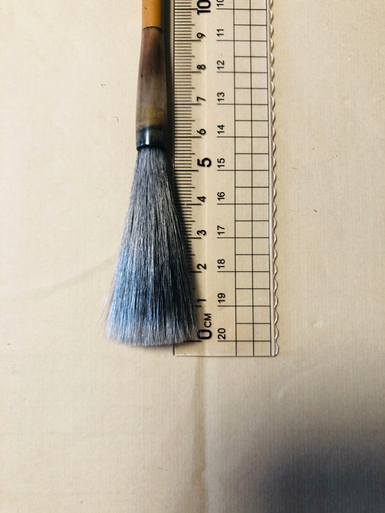 日本细嫩光锋长锋齐头笔,笔杆为红湘妃,关联...