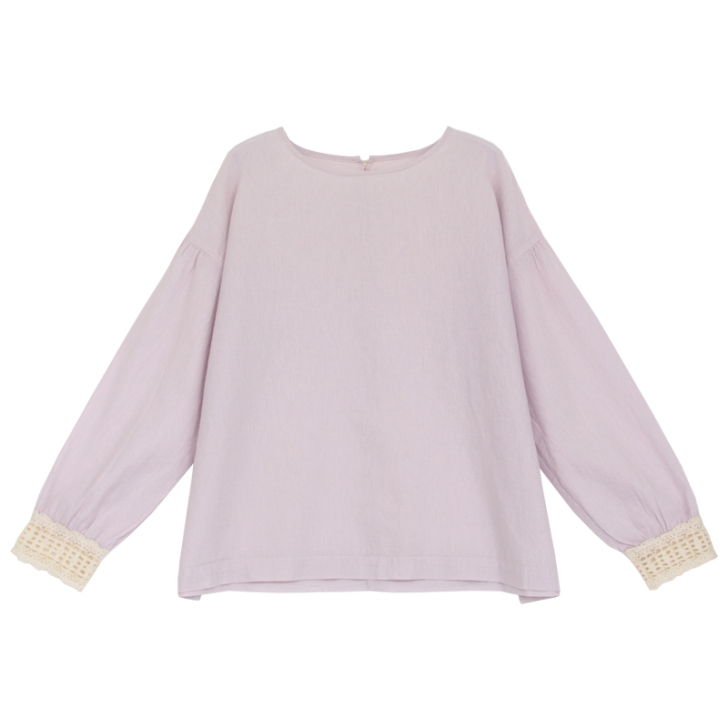 萌果森林精选/恋枝/温柔森女系 素色花边镂...