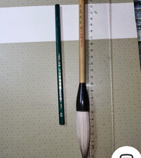 60年代戴月轩湖笔店款一号羊毫提笔,牛角笔...