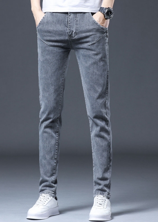【低价清仓】春夏季薄款弹力牛仔裤男士修身复...