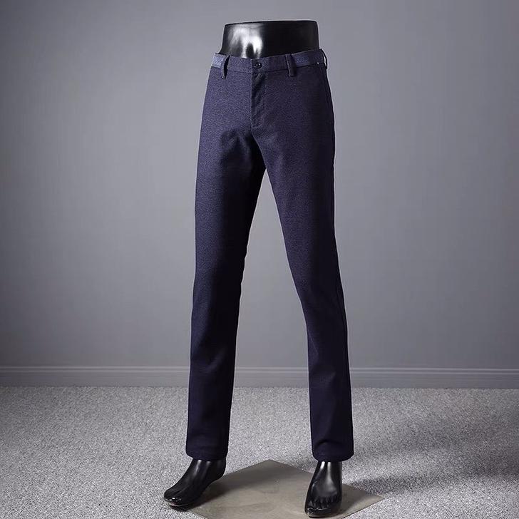 男士厚款磨毛藏青休闲裤