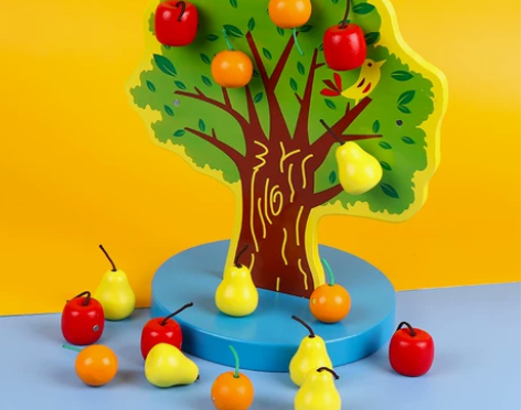 宝宝磁性树蒙台蒙特梭利蒙氏早教益智玩具精细...