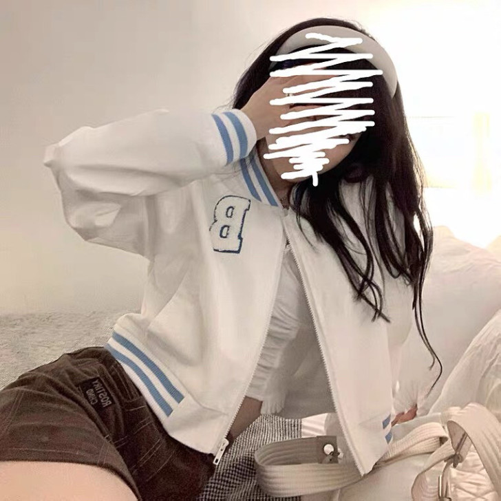 皆空/心动棒球校花 元气纯欲小甜心刺绣奶蓝...