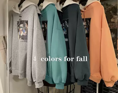 店不干，亏本清货】新款港风宽松羊羔绒卫衣男...