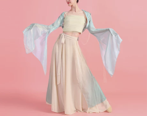 一朵大左左古典舞服装纱衣演出服森屿舞蹈飘逸...