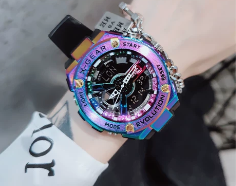 王一博同款钢铁之心手表男士独角兽电子表女中...