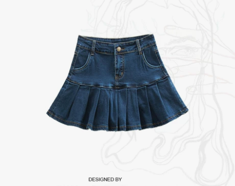 4折处理】美式校园风ins时尚鱼尾裙弹力可...