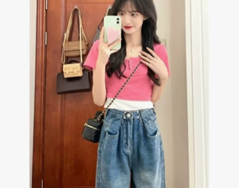 2022年夏季新款港味御姐轻熟甜辣风上衣牛...