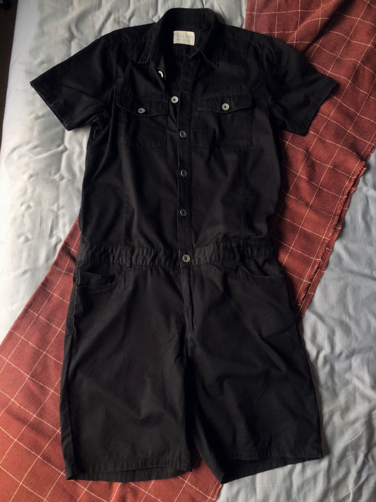 zara,连体裤,短袖短裤连体,M码,深蓝...