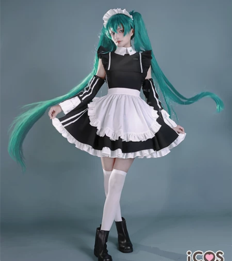 初音未来cosplay全新，泡面压初音女仆...