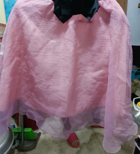 女士春夏中裙淡粉色弹力腰围 感兴趣的话点“...