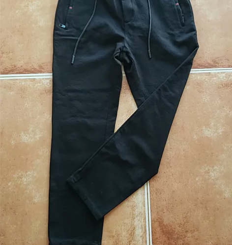 男士黑色加厚休闲裤，适合140-150斤左...