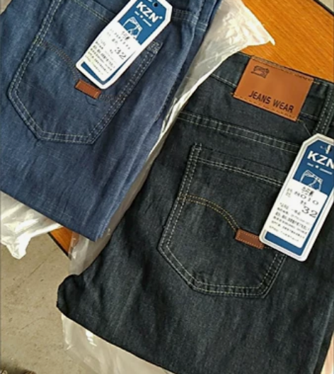 全新夏季薄款男士商务版宽松直筒弹力牛仔裤，...