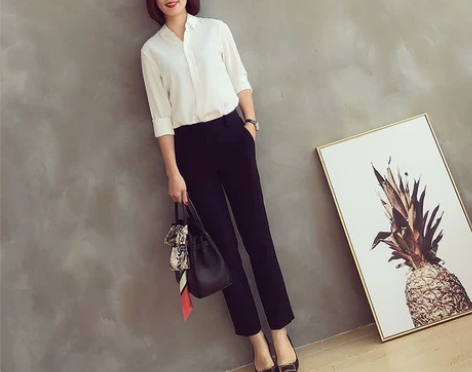 玛氏服饰 裤子女秋冬新款修身休闲小脚裤 …...