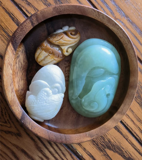 玉雕把件5个 包邮! 加工雕刻的玉石(...