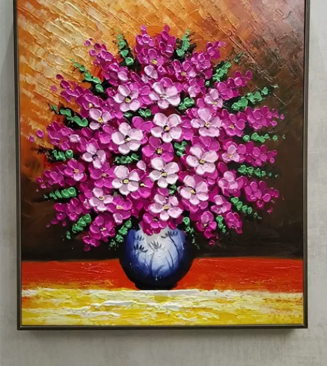 手绘油画现货不贵尺寸52*62高档油画刀笔...