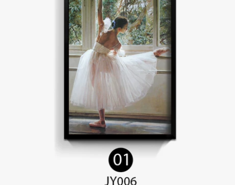 ?油画芭蕾舞美女挂画现代客厅装饰画艺术学校...