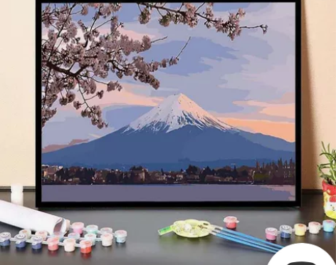 diy数字油画手工制作生日礼物减压填色画涂...