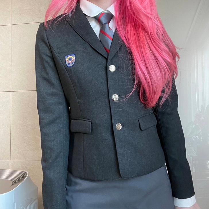 【小尺码福利】深灰色西服 古岩中学韩国校...