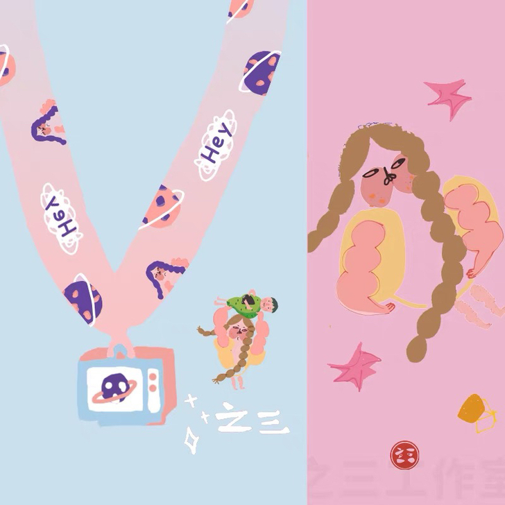 之三原创手机挂绳女挂脖绳牢固日系软妹可爱挂...