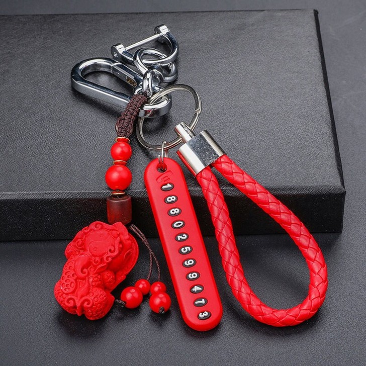 貔貅汽车钥匙扣男士锁匙链女 高档马蹄扣钥匙...