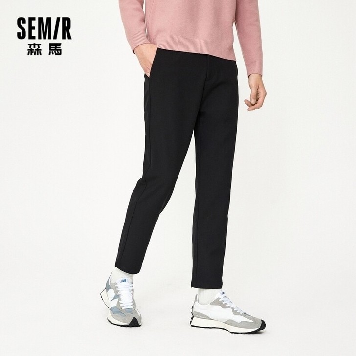 森马男生休闲九分裤，聚酯纤维 不粘毛，夏天...