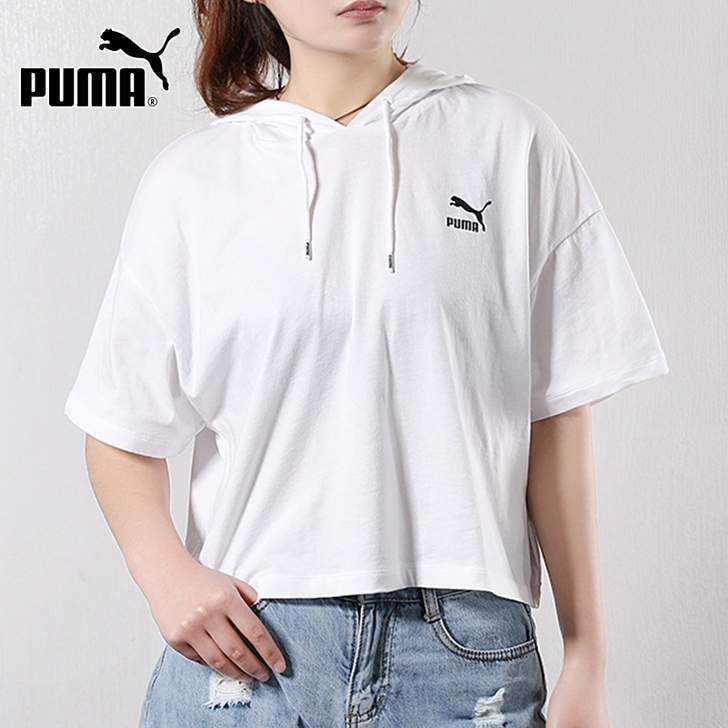 PUMA彪马短袖女装夏季连帽短袖