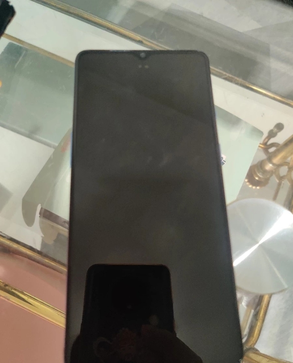 一加7T蓝色屏幕,在售后换下来的,内屏碎了...