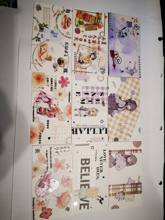 出手帐拼贴小卡，拼贴成品。