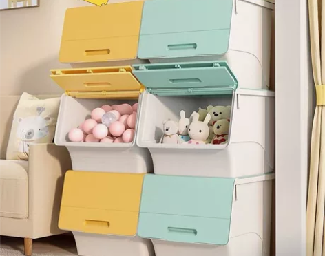 全新 78元3个34L斜口式儿童玩具收纳盒...
