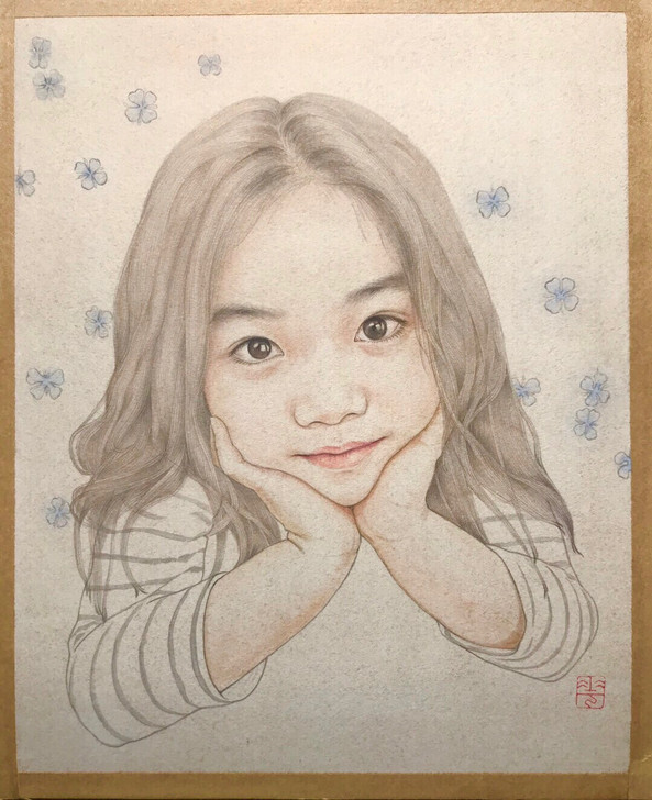 订制礼物,工笔人像,纸是熟宣或者阿诗细纹