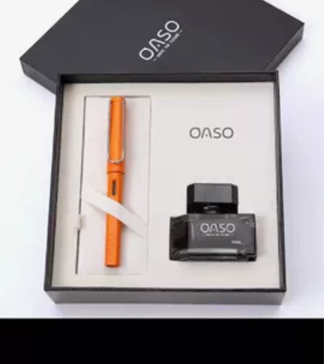 全新优尚钢笔cn3 ef尖 墨水本子橙色...