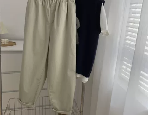 白色工装裤l码,我穿小了,臀围112内可穿...