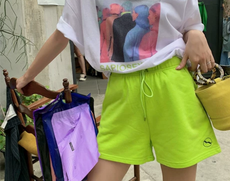 休闲短裤女2019新款潮夏季时尚高腰宽松百...