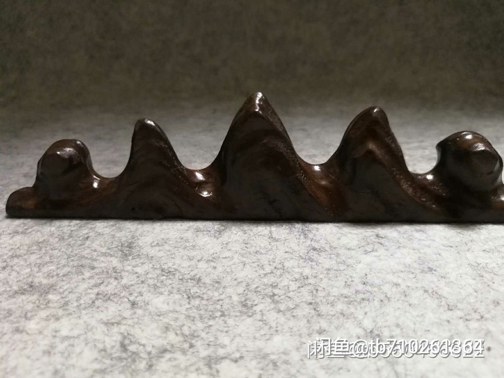 文房四宝正品红木随形毛笔搁 笔架 五指山形...