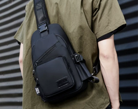 胸包男包斜挎包胸包男士休闲大容量防水牛津布