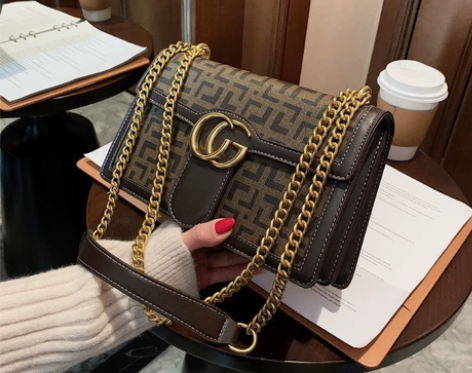 包包女2022新款链条包斜挎包女韩版女士洋...