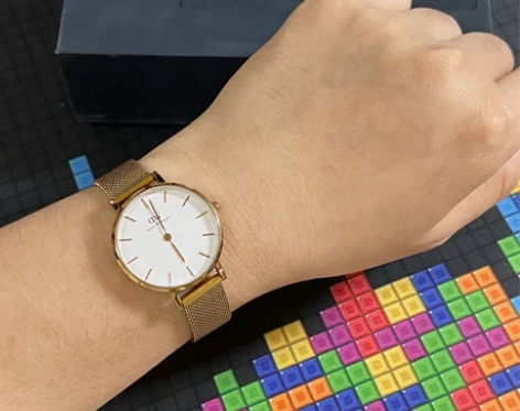 丹尼尔惠灵顿DW女款优雅鎏金手表28mm钢...