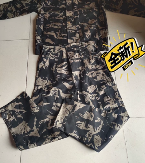 【处理】耐磨加厚斜纹涤卡迷彩服春秋款汽修男...