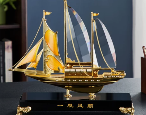 模型一帆风顺帆船摆件招财开业乔迁商务礼品