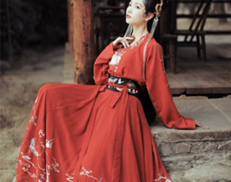 兰若庭 汉服 花嫁 四件套 对襟 吊带 下...