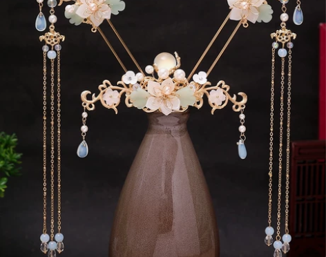 【清仓甩卖】古风汉服头饰发冠女步摇流苏发簪...