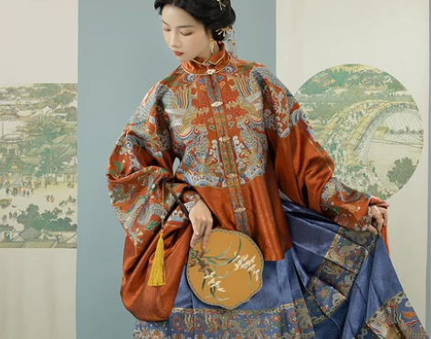 明制原创 玉楼春同款 对襟立领妆花织金马面...