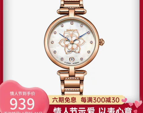 雷诺机械手表女简约气质时尚细带小巧防水钢带...