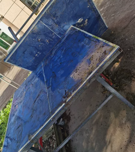 网上一千多买的乒乓球桌,露天日晒雨淋,桌面...