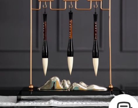 摩登 新中式创意毛笔架家居书房玄关摆件别墅...