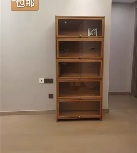 【全新包邮】餐边柜透明收纳柜落地多层碗橱柜...