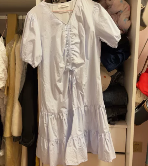 JOEYJOY2020新款夏季V领前中抽绳...